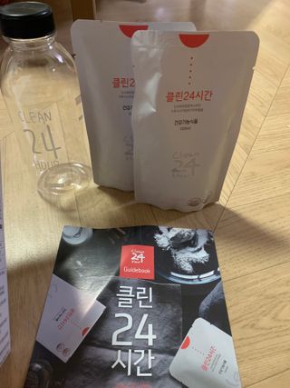 클린24시간 1BOX(5포) + 전용보틀(500ml) — 4점을 준 리뷰어가 2022년 7월 올린 사용 사진