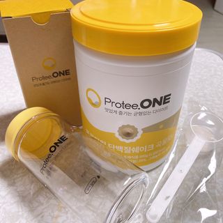 프로티원 단백질쉐이크 곡물맛 2주분 1통+보틀 — 3.5점을 준 리뷰어가 2021년 4월 올린 사용 사진
