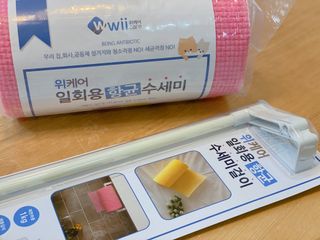 위케어 일회용 향균 수세미 50매 2롤 세트 총 100매 Pink — 5점을 준 리뷰어가 2021년 2월 올린 사용 사진