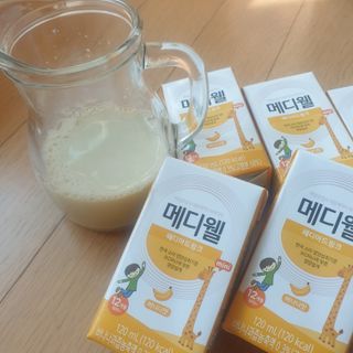 메디웰 페디아드링크 미니 바나나맛 — 5점을 준 리뷰어가 2022년 8월 올린 사용 사진