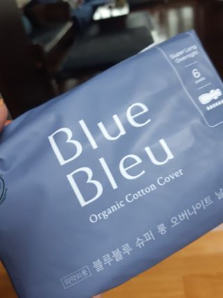 블루블루 유기농 순면 커버 생리대 — 3.5점을 준 리뷰어가 2021년 1월 올린 사용 사진
