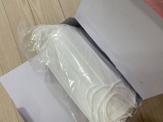 위케어 원데이 덴탈마스크 50매 화이트 대형 국내생산 — 5점을 준 리뷰어가 2021년 2월 올린 사용 사진