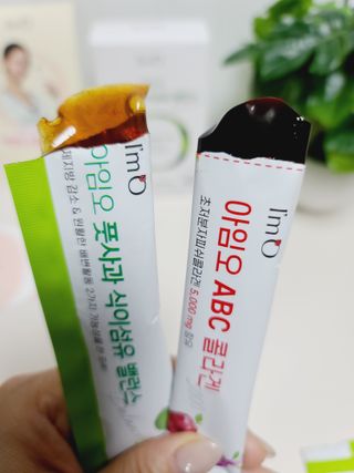아임오 풋사과 식이섬유 밸런스 젤리 14포 — 5점을 준 리뷰어가 2021년 9월 올린 사용 사진