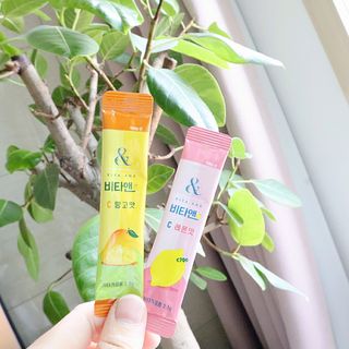 비타앤C 레몬맛, 망고맛 — 5점을 준 리뷰어가 2021년 4월 올린 사용 사진