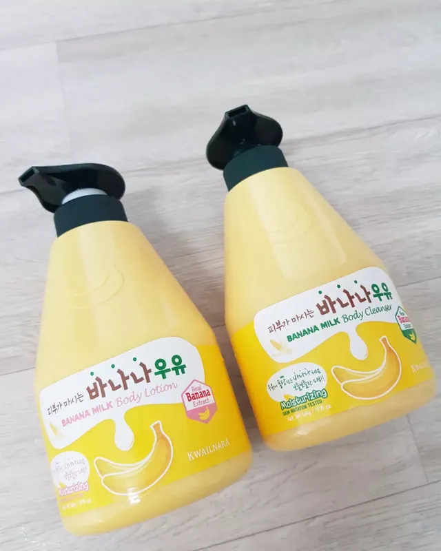 [과일나라] 피부가 마시는 바나나우유 바디로션&바디클렌저 리뷰 사진