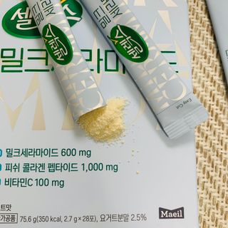 셀렉스스포츠 셀렉스 밀크세라마이드 저분자피쉬콜라겐 28포 X 1박스 — 5점을 준 리뷰어가 2021년 5월 올린 사용 사진