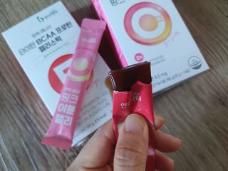인디닥터 면역 생생 핑크 이뮨 젤리 + 타이탄 BCAA 프로틴 젤리스틱 — 5점을 준 리뷰어가 2022년 5월 올린 사용 사진