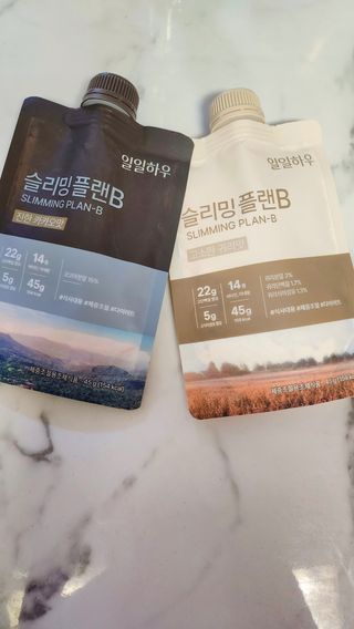 일일하우 슬리밍 플랜B 고소한 귀리맛, 진한 카카오맛 (체중조절식) — 5점을 준 리뷰어가 2023년 7월 올린 사용 사진