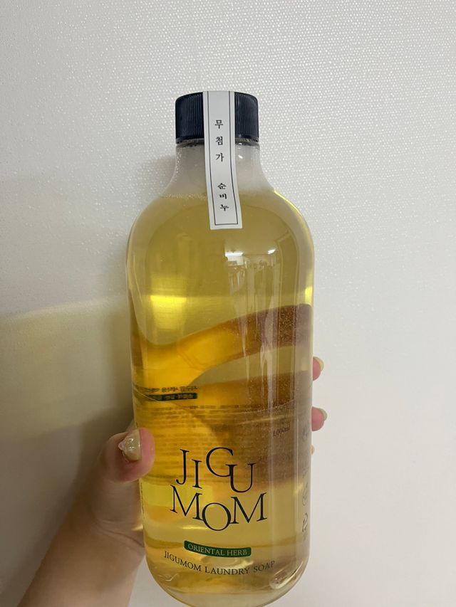 지구맘 저자극 순비누 세탁세제 오리엔탈허브향 1L 리뷰 사진