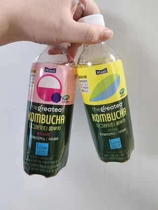 더그레잇티 콤부차 [매일유업] 더그레잇티 44kcal 콤부차 300ml *12개입 (오리지널 6개+베리리치 6개) — 4점을 준 리뷰어가 2023년 7월 올린 사용 사진