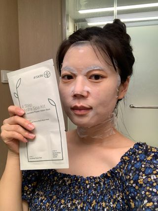태그스킨 4스텝 주름개선 피부미백 영양 마스크팩 3개 세트(최신버전) — 5점을 준 리뷰어가 2022년 6월 올린 사용 사진