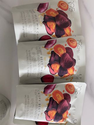 딜라이트 프로젝트 원물칩 2종 6ea(비트 믹스칩, 단호박 믹스칩) — 5점을 준 리뷰어가 2022년 4월 올린 사용 사진