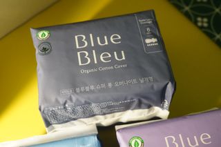 블루블루 유기농 순면 커버 생리대 — 5점을 준 리뷰어가 2021년 2월 올린 사용 사진