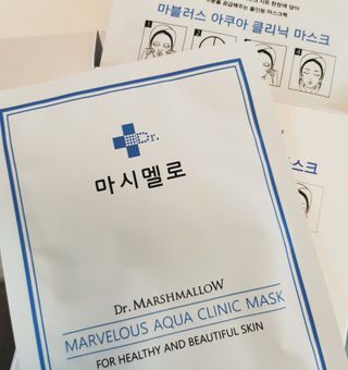 닥터마시멜로 닥터마스멜로 마블러스 아쿠아 클리닉 마스크 — 5점을 준 리뷰어가 2021년 2월 올린 사용 사진