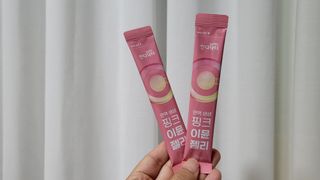인디닥터 면역 생생 핑크 이뮨 젤리 + 타이탄 BCAA 프로틴 젤리스틱 — 5점을 준 리뷰어가 2022년 6월 올린 사용 사진