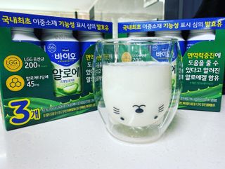 LIVE 매일바이오 알로에 드링킹 요거트 — 5점을 준 리뷰어가 2022년 4월 올린 사용 사진