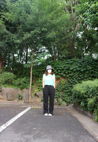 [스테이피플] SILKY SLEEVELESS LOGO TOP — 5점을 준 리뷰어가 2022년 6월 올린 사용 사진