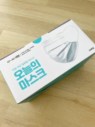 [심폐소생소] 오늘의마스크 KF-AD 비말차단 황사 여름용 마스크 — 5점을 준 리뷰어가 2021년 9월 올린 사용 사진