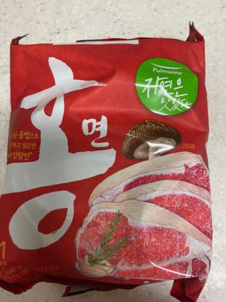 [풀무원] 자연은맛있다 정면, 백면, 홍면  세트 — 5점을 준 리뷰어가 2021년 4월 올린 사용 사진
