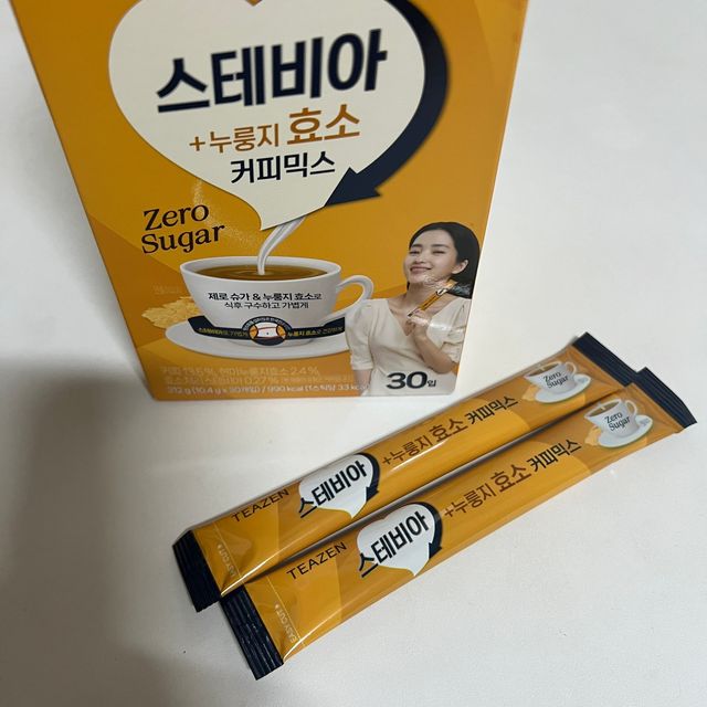 [티젠] 스테비아 누룽지효소 커피믹스 리뷰 사진