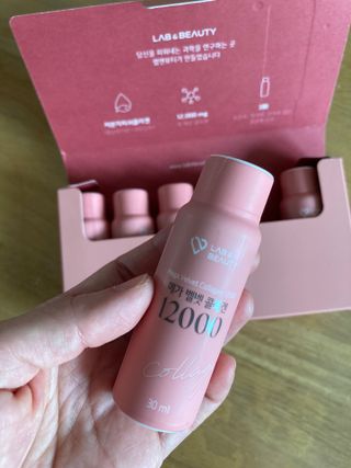 랩앤뷰티 메가 벨벳 콜라겐 12000 — 4점을 준 리뷰어가 2021년 5월 올린 사용 사진