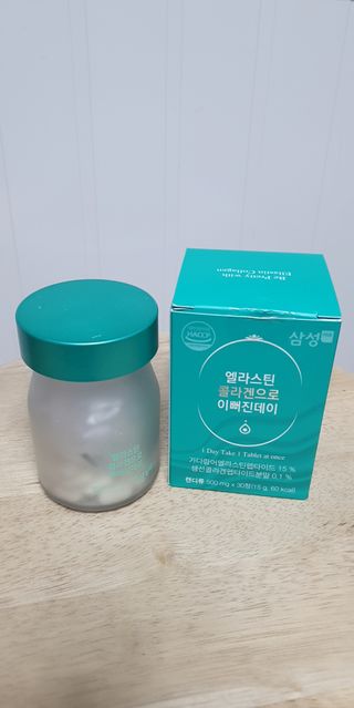 체인미 엘라스틴 콜라겐으로 이뻐진데이 500mg x 30정 — 5점을 준 리뷰어가 2021년 12월 올린 사용 사진