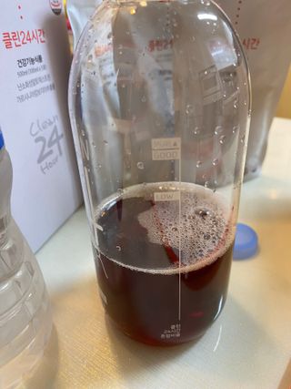 클린24시간 1BOX(5포) + 전용보틀(500ml) — 5점을 준 리뷰어가 2022년 10월 올린 사용 사진