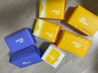 에어퀸 뉴브레스 유기농 생리대 4종 (팬티라이너 20P + 중형 10P + 대형 10P + 오버나이트 8P)_체험단 — 4.5점을 준 리뷰어가 2024년 8월 올린 사용 사진