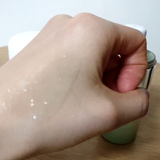 김정문알로에 큐어 큐어 알로에 리프레쉬 젤리 세럼, 큐어 알로에 하이드로 젤리 크림 — 3.5점을 준 리뷰어가 2021년 2월 올린 사용 사진