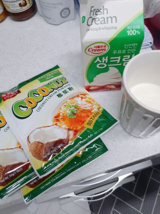 [유픽] 코코넛 커리부터 칵테일까지, 춘광 코코넛 크림 파우더 3입, 2세트, 총 6개 — 5점을 준 리뷰어가 2021년 2월 올린 사용 사진