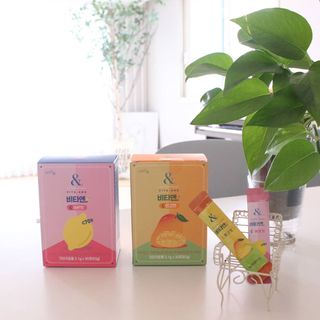 비타앤C 레몬맛, 망고맛 — 5점을 준 리뷰어가 2021년 6월 올린 사용 사진