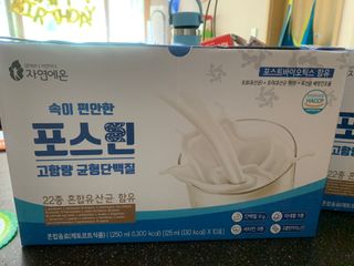 자연에온 마시는 프로틴 고함량 균형단백질 음료 포스틴 125ml 10개입 1BOX — 5점을 준 리뷰어가 2021년 5월 올린 사용 사진