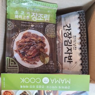 하나마이 [마마쿡] 전 청와대 천상현 셰프의 밑반찬  5종세트(소고기 장조림+연근조림+진미채+간장김자반+새우김자반) — 5점을 준 리뷰어가 2023년 5월 올린 사용 사진