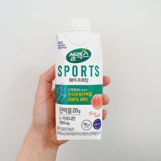 셀렉스스포츠 셀렉스 스포츠 웨이 프로틴 복숭아_ 330ml x 12팩 — 5점을 준 리뷰어가 2021년 4월 올린 사용 사진