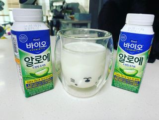 LIVE 매일바이오 알로에 드링킹 요거트 — 5점을 준 리뷰어가 2022년 4월 올린 사용 사진