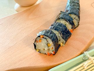 해풀잎 누구나 김밥*1ea [(혼합야채 35g *1ea,  김밥김 (5g, 5ea),  양념간장 (6g, 5ea), 참기름(5g, 2ea)] — 5점을 준 리뷰어가 2022년 10월 올린 사용 사진