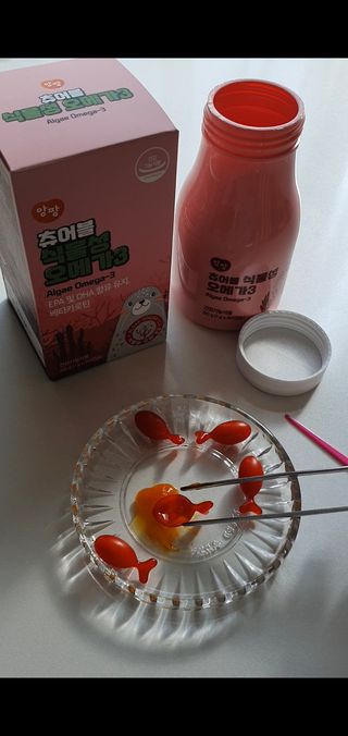 앙팡 츄어블 식물성 오메가3 1000mg x 80캡슐 — 4점을 준 리뷰어가 2022년 10월 올린 사용 사진