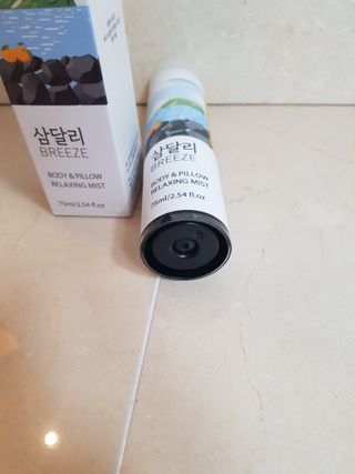 제주인디 삼달리 브리즈 바디&필로우 릴렉싱 미스트 제주 하귤 — 5점을 준 리뷰어가 2023년 2월 올린 사용 사진