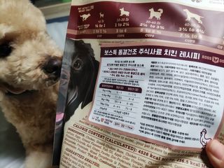 [보장균수500만] 건강한장 프로젝트 강아지사료 보스독 프로바이오틱스 340.19g 2종 — 5점을 준 리뷰어가 2021년 2월 올린 사용 사진