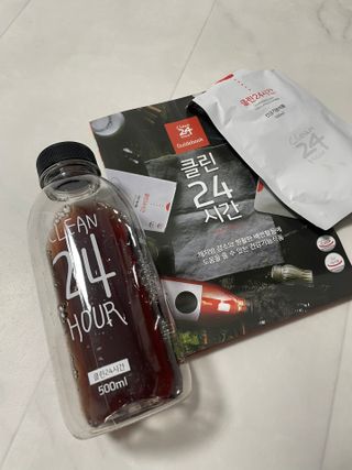 클린24시간 1BOX(5포) + 전용보틀(500ml) — 5점을 준 리뷰어가 2022년 12월 올린 사용 사진