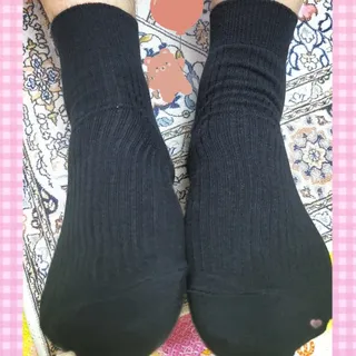 [사이즈가 있는 양말 필로이] 남/여 골지 발목 양말 4족 세트 남【S, M, L, XL】여【S, M, L】_컬러 랜덤 — 5점을 준 리뷰어가 2022년 6월 올린 사용 사진