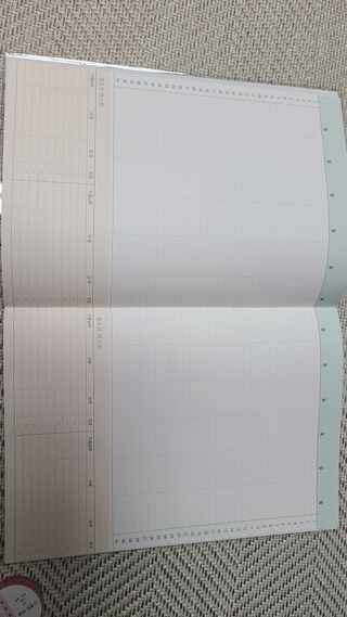 리훈 쉬운 오늘쓰임 가계부 + 다정한마테 요일/날짜 6mm — 3점을 준 리뷰어가 2022년 2월 올린 사용 사진