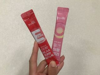 인디닥터 면역 생생 핑크 이뮨 젤리 + 타이탄 BCAA 프로틴 젤리스틱 — 5점을 준 리뷰어가 2022년 4월 올린 사용 사진