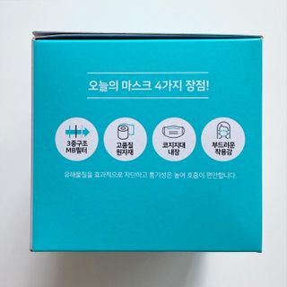 [심폐소생소] 오늘의마스크 KF-AD 비말차단 황사 여름용 마스크 — 5점을 준 리뷰어가 2021년 9월 올린 사용 사진