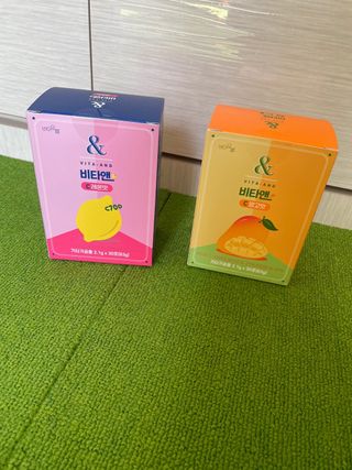 비타앤C 레몬맛, 망고맛 — 5점을 준 리뷰어가 2021년 4월 올린 사용 사진