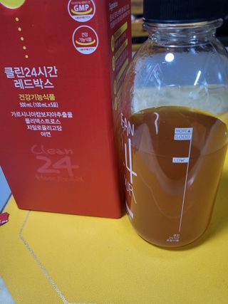 클린24시간 레드박스 1BOX(5포) + 전용보틀(500ml) — 5점을 준 리뷰어가 2024년 3월 올린 사용 사진