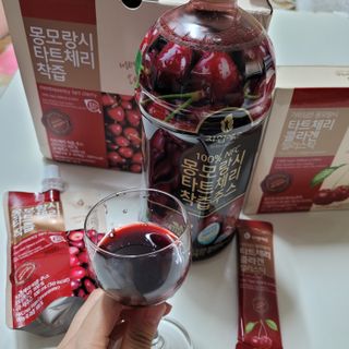 자연에온 몽모랑시 타트체리 3종 세트 구성 - 저분자콜라겐젤리, NFC 착즙주스 — 5점을 준 리뷰어가 2021년 7월 올린 사용 사진
