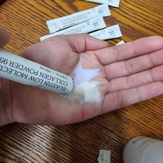 [유니자르] 엘라스틴 저분자 콜라겐95 7포 X 3EA   총 21포 — 4.5점을 준 리뷰어가 2022년 1월 올린 사용 사진