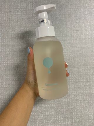 아미퓨어 [라이브] 피부장벽 강화를 위한 머랭 버블 클렌저 천연계면활성제로 온가족 사용가능 — 5점을 준 리뷰어가 2021년 6월 올린 사용 사진