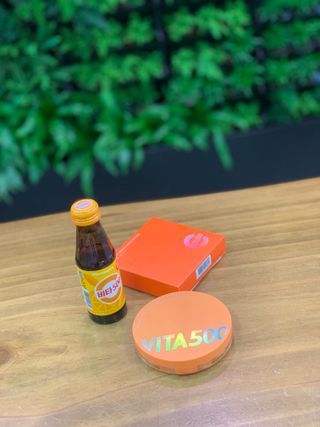 광동생활건강 MF[광동] 비타500✨주름개선·미백·SPF50+🌞퍼펙트쉴드 빅 선쿠션 본품 — 5점을 준 리뷰어가 2024년 5월 올린 사용 사진
